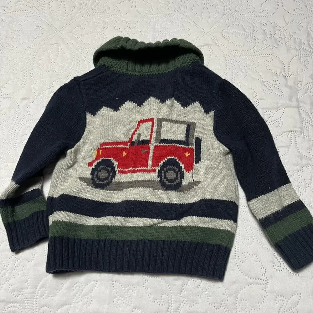 Gap Shawl Collar Graphic Cardigan Size 12-18m